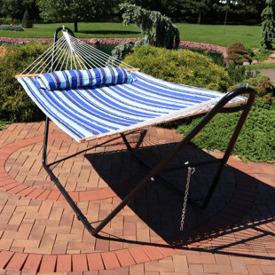 Harrington Quilted Double Spreader Bar Hammock with Stand