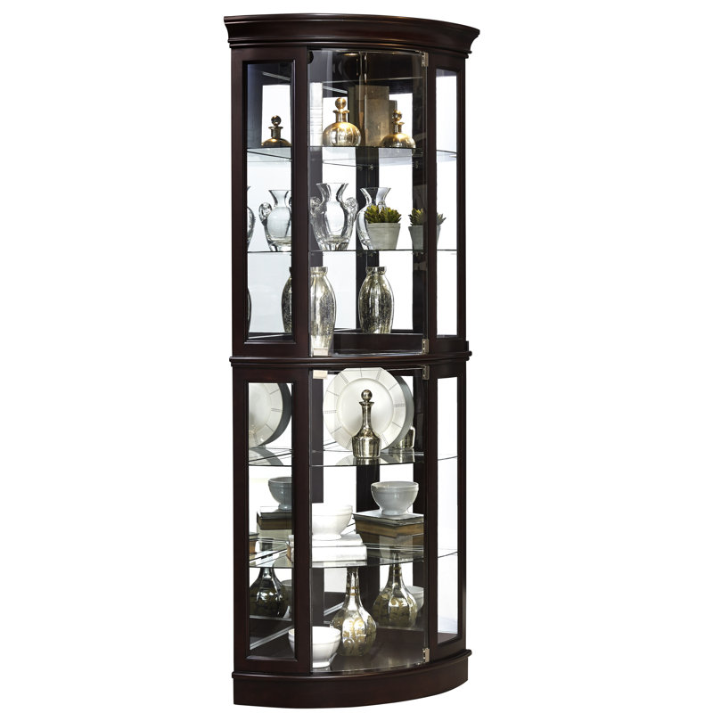 Darby Home Co Blakeway Lighted Corner Curio Cabinet Reviews