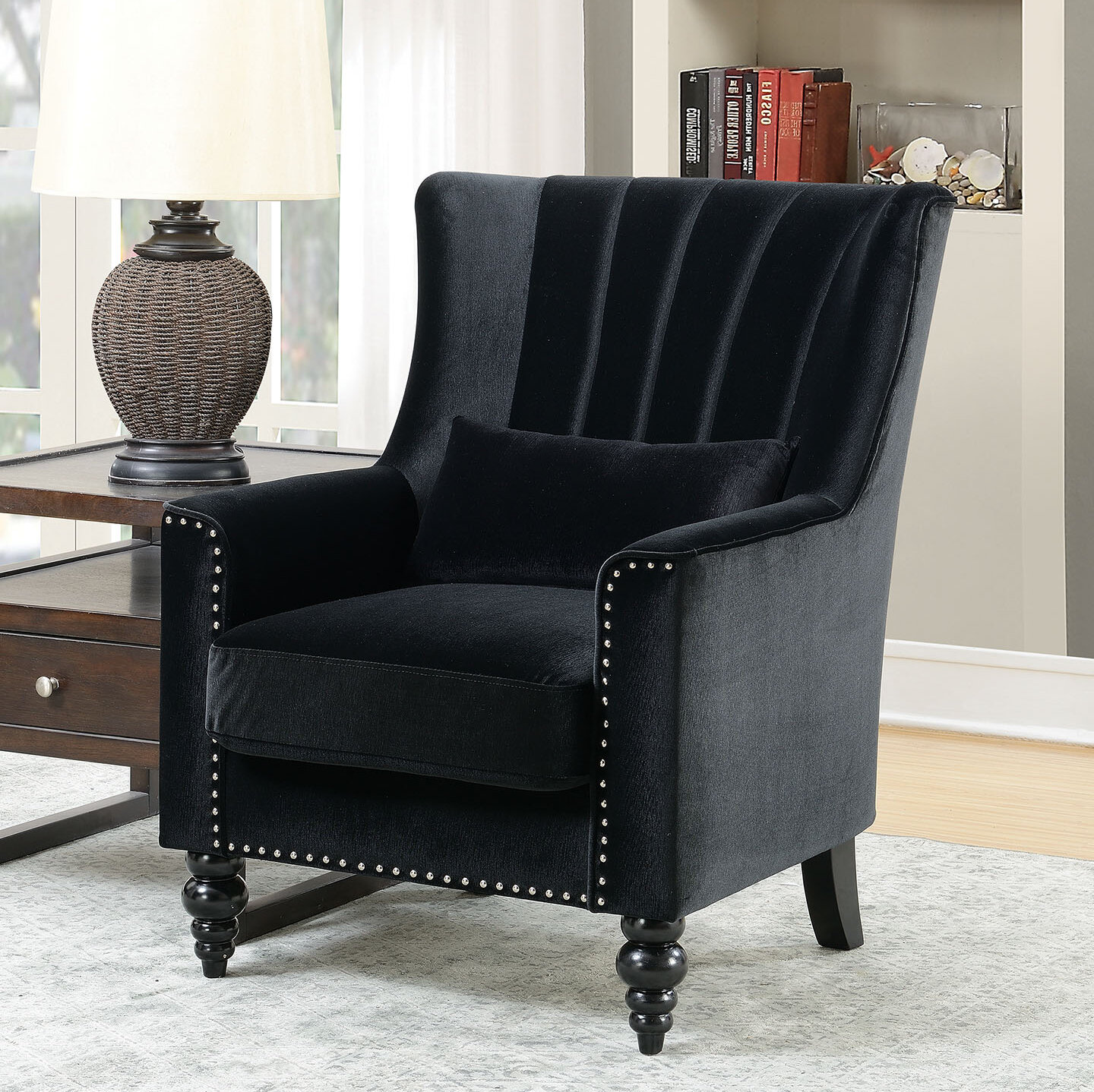 black velvet wingback