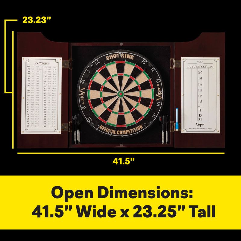 Gld Products Viper Hudson All In One Bristle Dartboard And Cabinet Set Reviews Wayfair