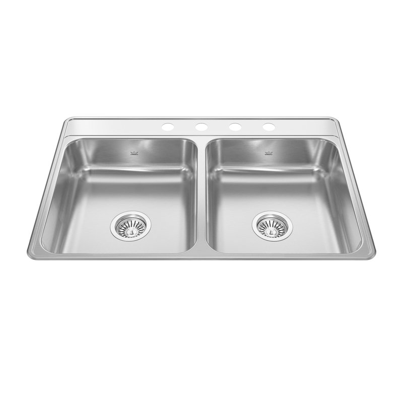 Kindred Creemore Stainless Steel 33 L X 22 W Double Basin Drop In Kitchen Sink Wayfair