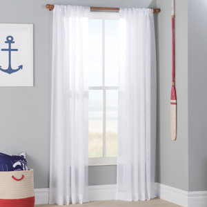 Tiya Double Layered Solid Sheer Single Curtain Panel