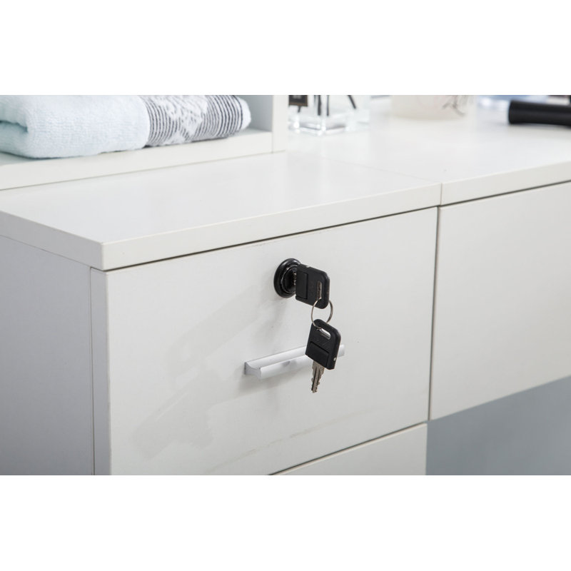 Orren Ellis Bowlin Wall Mount Hair Styling Barber Station Floating