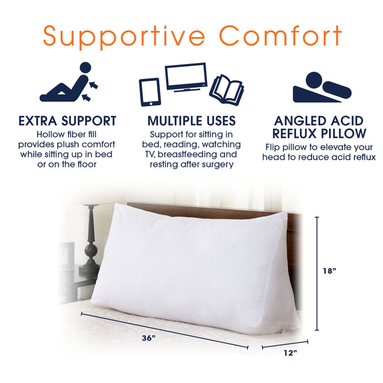 angled bed pillow