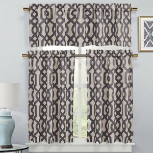 Islip 3 Piece Kitchen Curtain Set