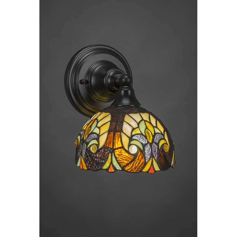 Astoria Grand Ratchford 1 Light Dimmable Matte Black Armed Sconce Wayfair