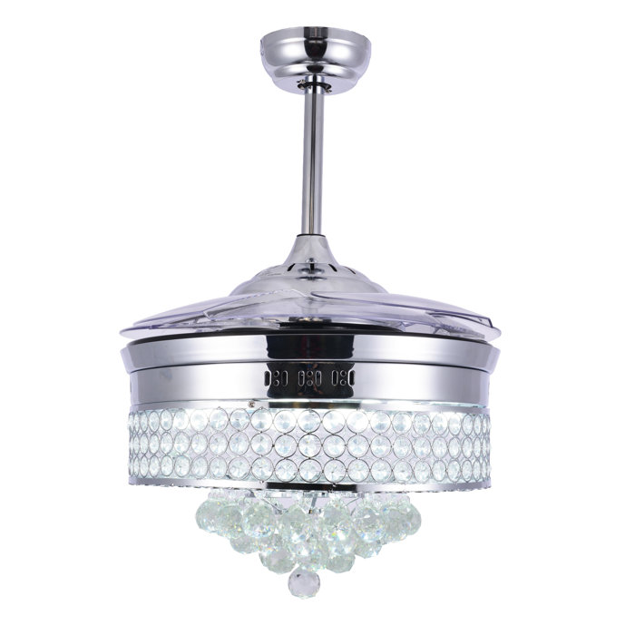 Marionville 4 Blade Led Ceiling Fan With Remote Light Kit Included