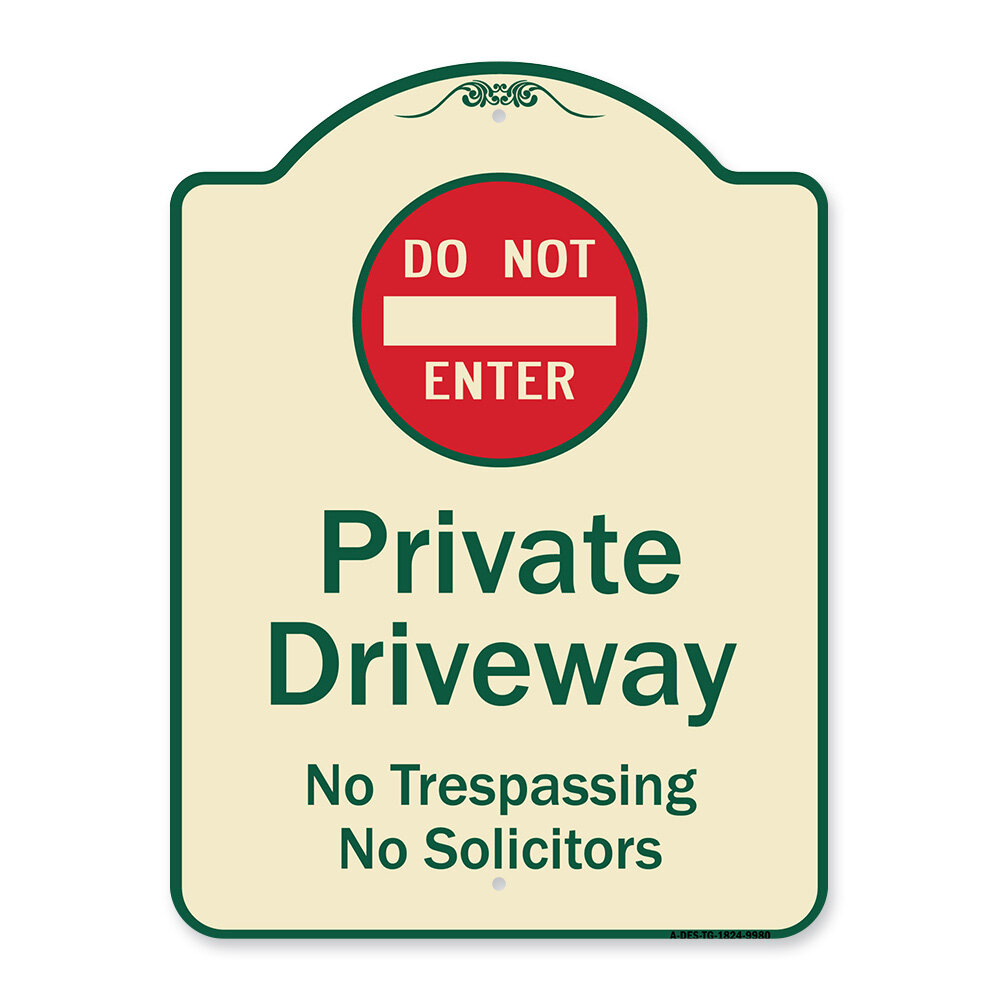 Signmission Designer Series Sign - Do Not Enter Private Driveway No ...