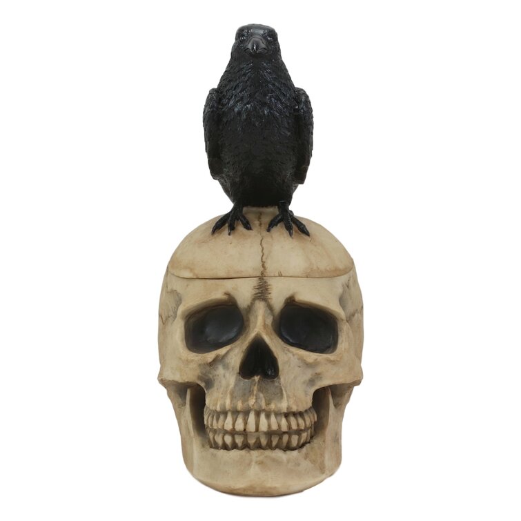 DRAGON skull skeleton Key keeper secret stash hider TRINKET box throne Statue