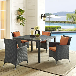 Go to store & view more images Tripp 5 Piece Dining Set with Sunbrella Cushions by Brayden Studio