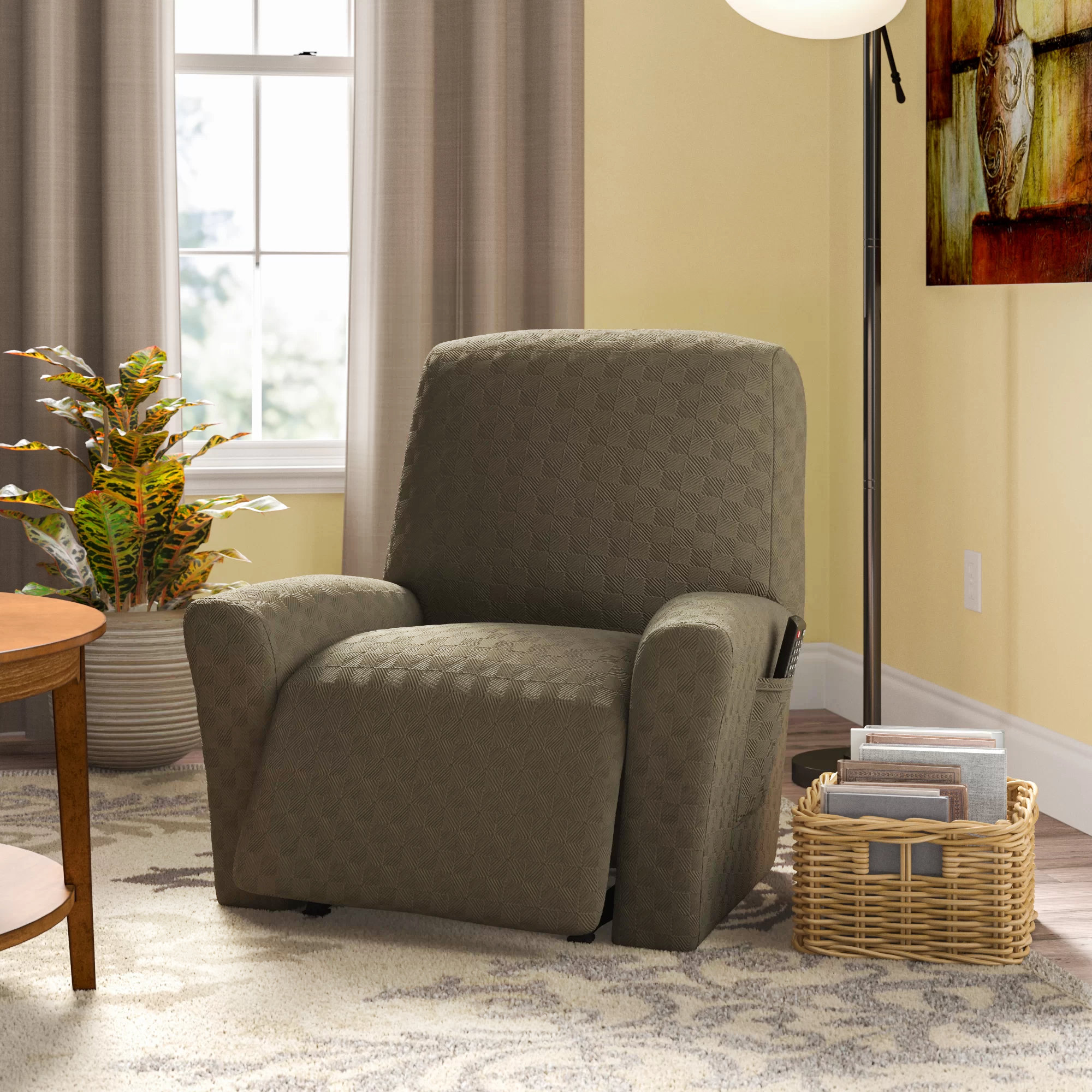 Red Barrel Studio® Box Cushion Recliner Slipcover & Reviews Wayfair