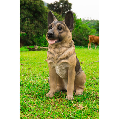 Sitting German Shepherd Statue