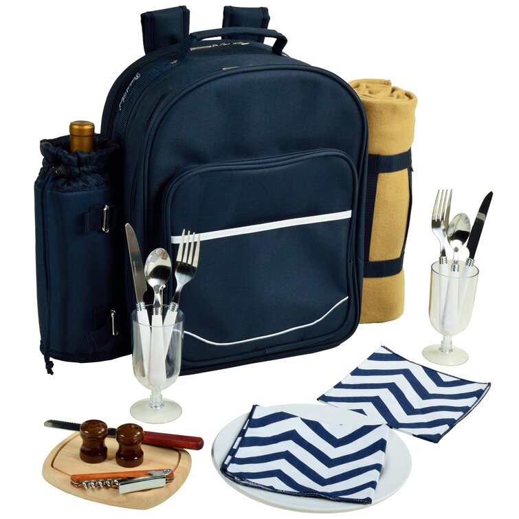 Picnic at Ascot Chevron 2 Person Picnic BP with Blanket | Wayfair