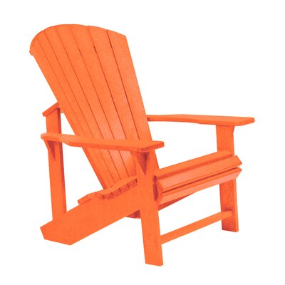 Bay Isle Home Trinidad Plastic Adirondack Chair Color Orange