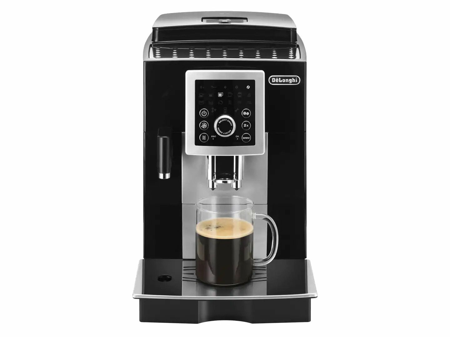 DeLonghi Magnifica S Cappuccino Fully Automatic Espresso Machine with Stainless Steel Finish
