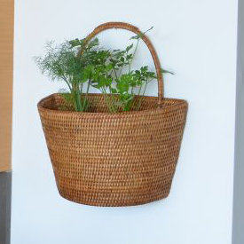 Mistana Telford Handwoven Rattan Wall Basket Reviews Wayfair