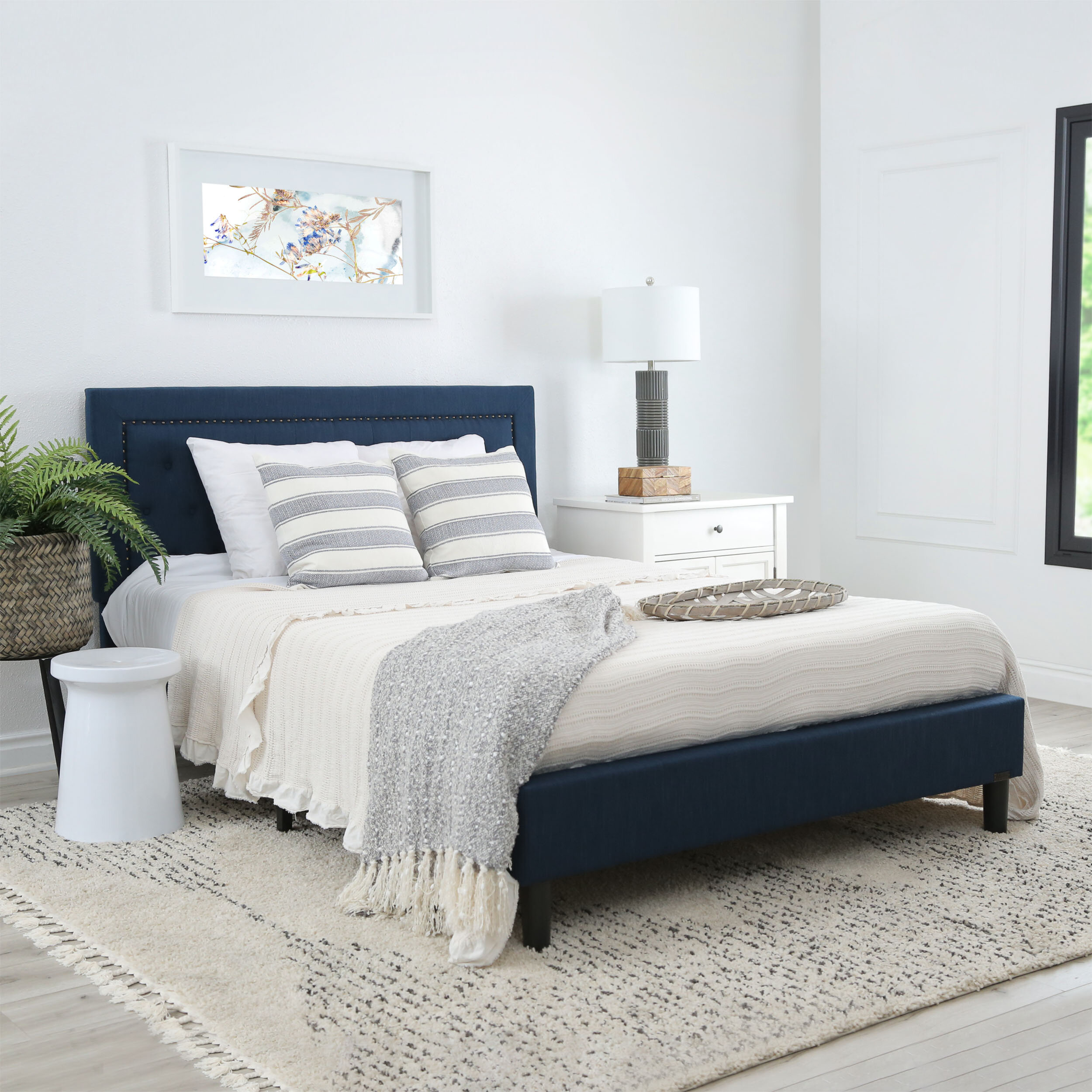 Alcott Hill® Figueroa Upholstered Bed & Reviews | Wayfair