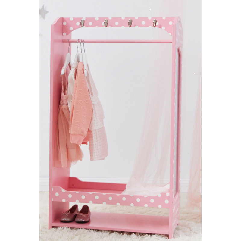 Teamson Kids Fashion Polka Dot Prints Bella Toy Unit Armoire Dress