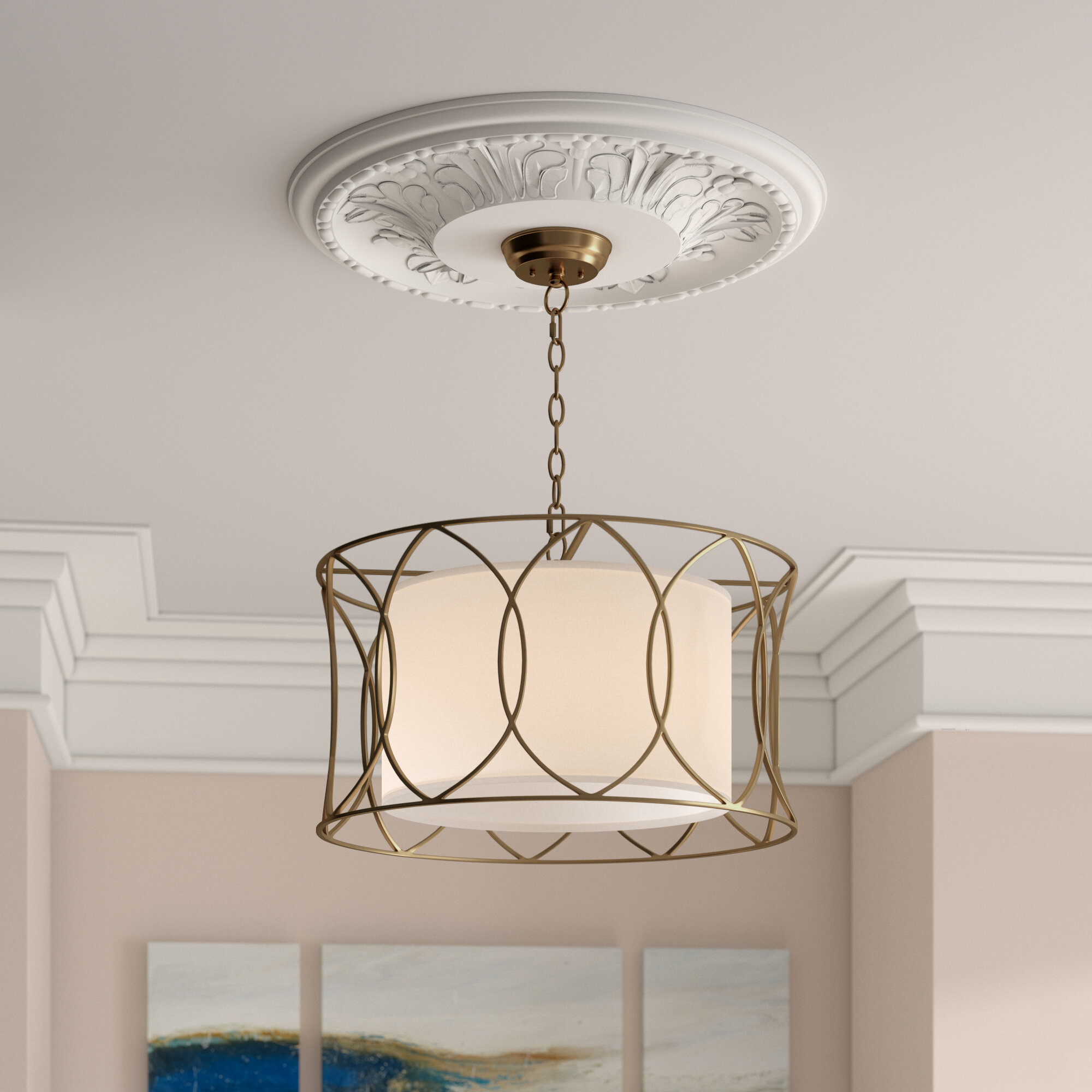 wayfair drum pendant