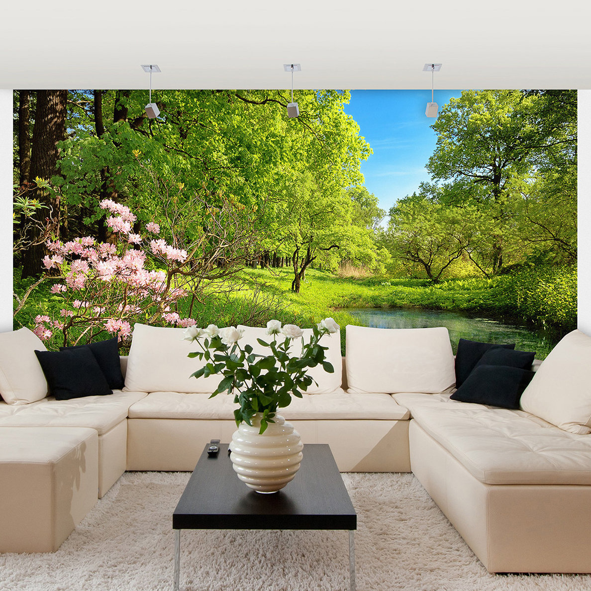 Union Rustic Motter Park In The Spring 8 4 L X 144 W 8 Panel Wall Mural Wayfair