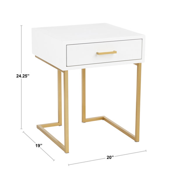 Derek Sled End Table With Storage Reviews Joss Main