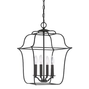 Chloe Royal Ebony Gallery 4-Light Foyer Pendant