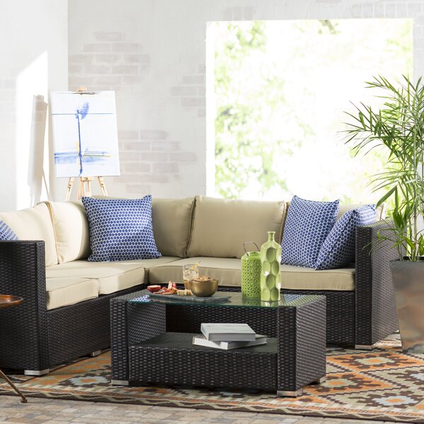 Heitz 4 Piece Sectional Sofa Set with Cushions