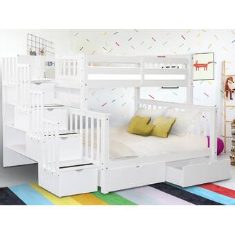 mimi twin over full bunk bed with drawers