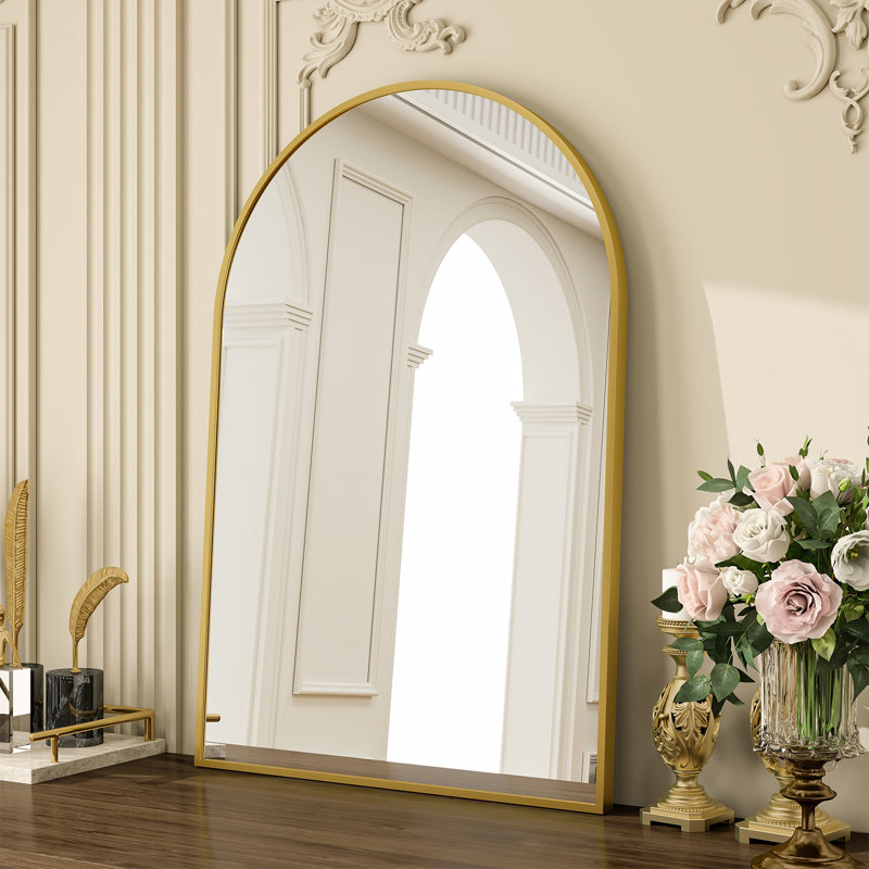 Cornelia Bathroom Mirror Finish: Gold, Size: 40" x 30"