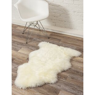 100%Genuine Sheepskin Fluffy Fur Rug Windward Single Natural Ivory Soft Fashion 
