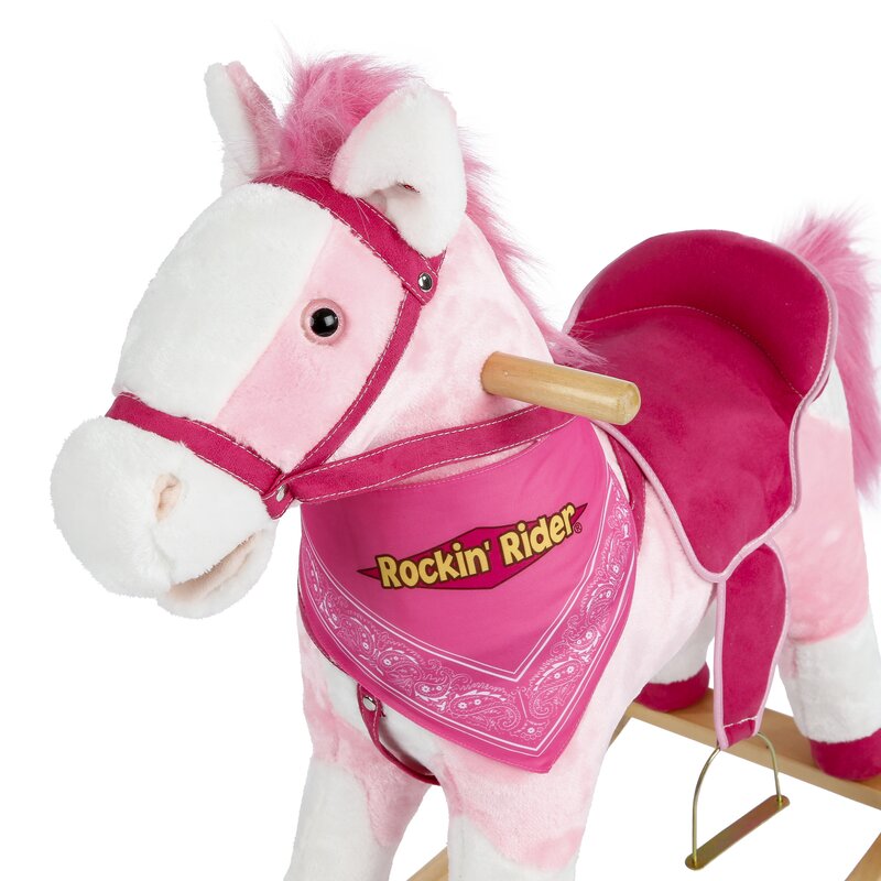 pink rocking horse with sound