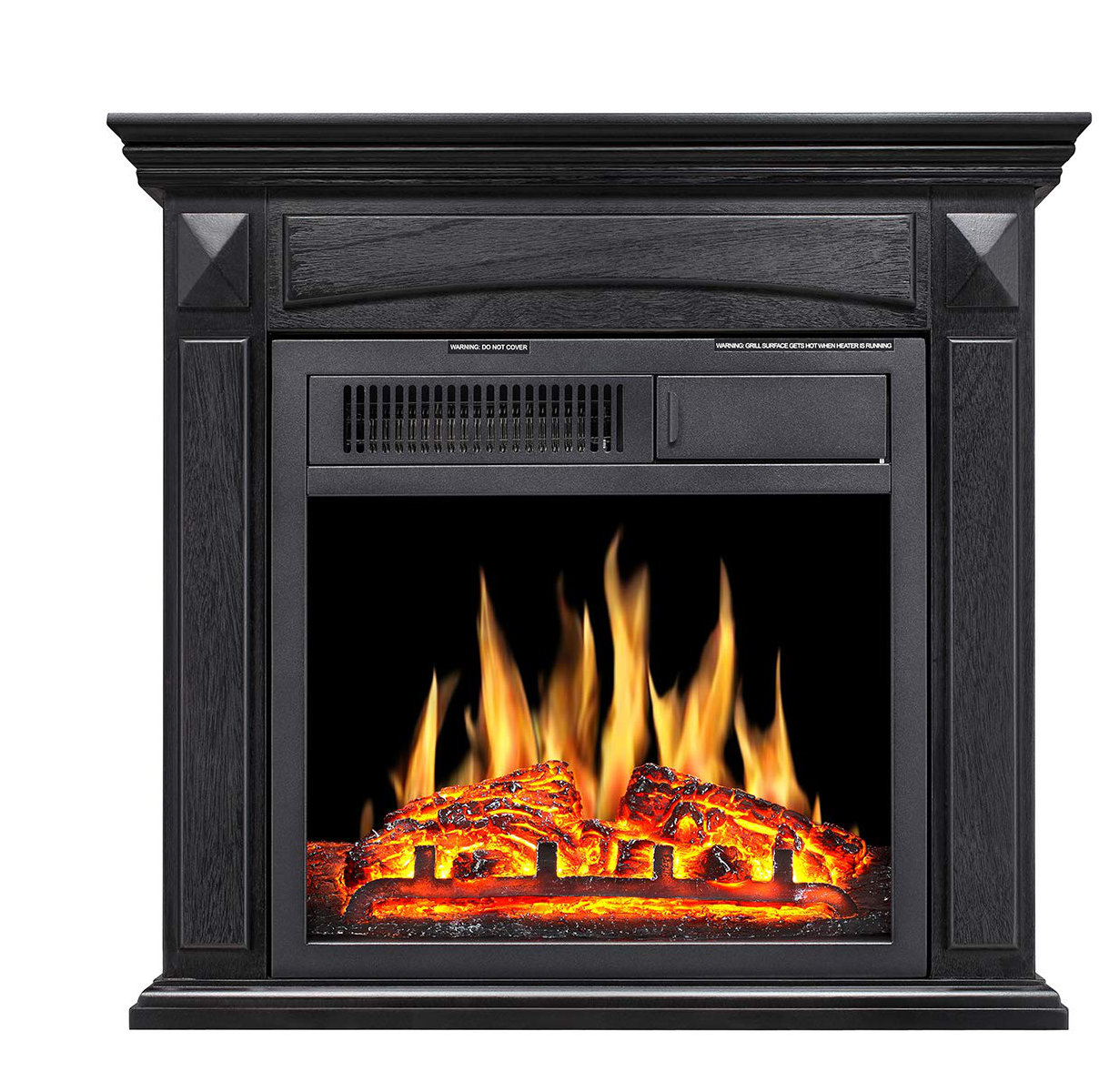 Charlton Home Swedish Hill Mantel Wooden Electric Fireplace