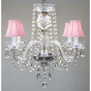 Go to store & view more images Kelly 4-Light Shaded Chandelier by House of Hampton