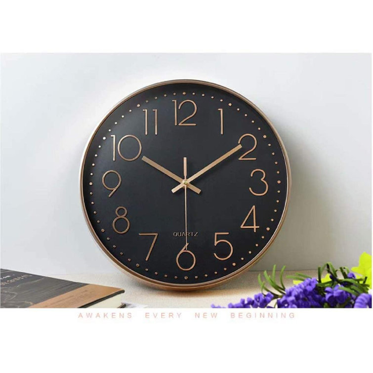 Kitchen Wall Clocks Vintage Style Non-Ticking Wall Clock Battery Operated  Quartz Analog Silent Movement Large Decorative Clock Arabic Numerical For  ...