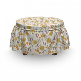 Autumn Field Foliage Ottoman Slipcover (Set Of 2) By East Urban Home