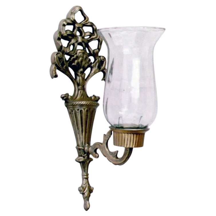 Brass Wall mount Candle Sconce,