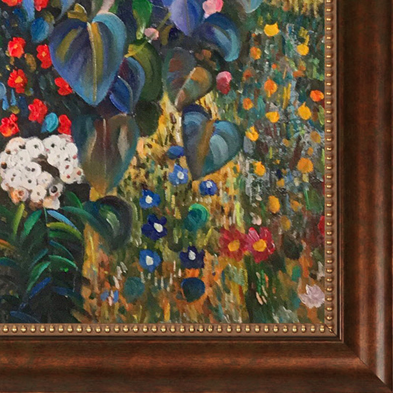 Wildon Home Farm Garden With Sunflowers By Gustav Klimt Framed Painting Wayfair
