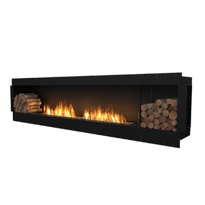 Flex122 Single Sided Recessed Wall Mounted Bio Ethanol Fireplace