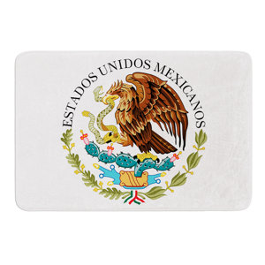 Mexico Emblem by Bruce Stanfield Memory Foam Bath Mat