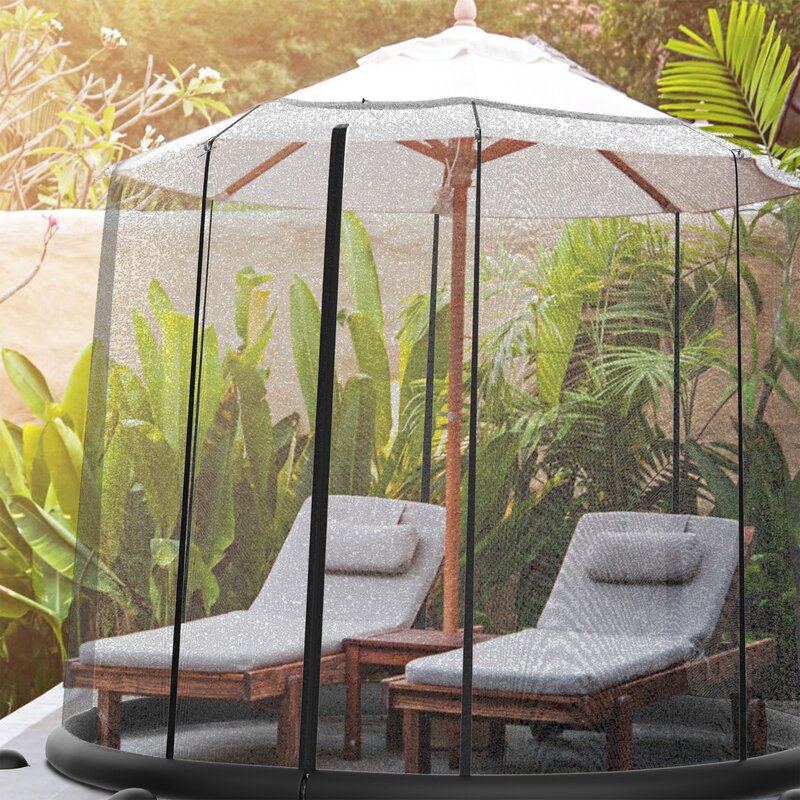 Symple Stuff Hartwig Patio Umbrella Mosquito Netting Reviews Wayfair