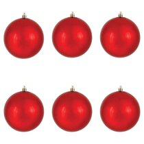 Set of 6 Glass Ornaments White Iridescent Finish Multi Creative Co-Op 4 Round Embossed Ball 