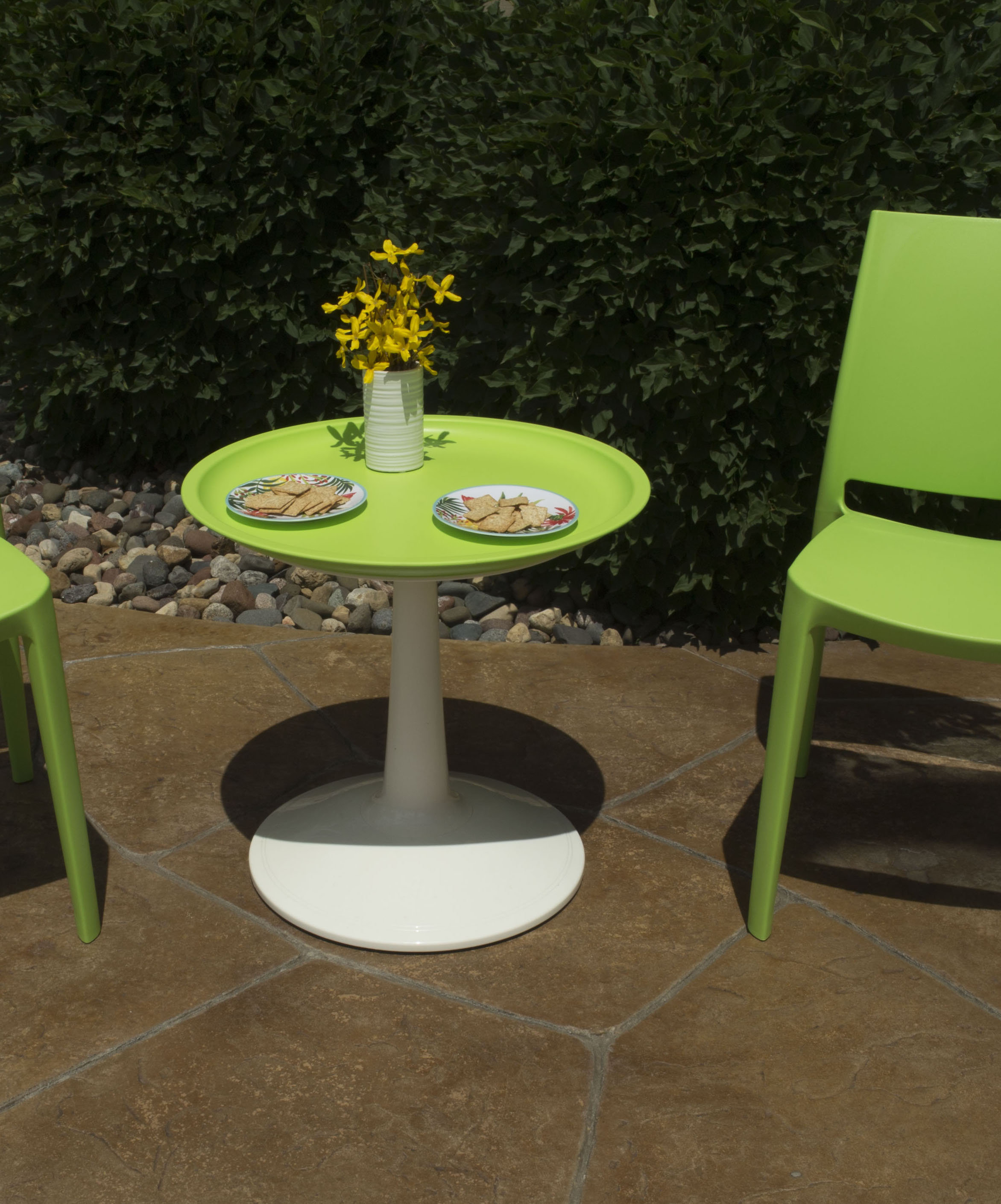 green bistro table