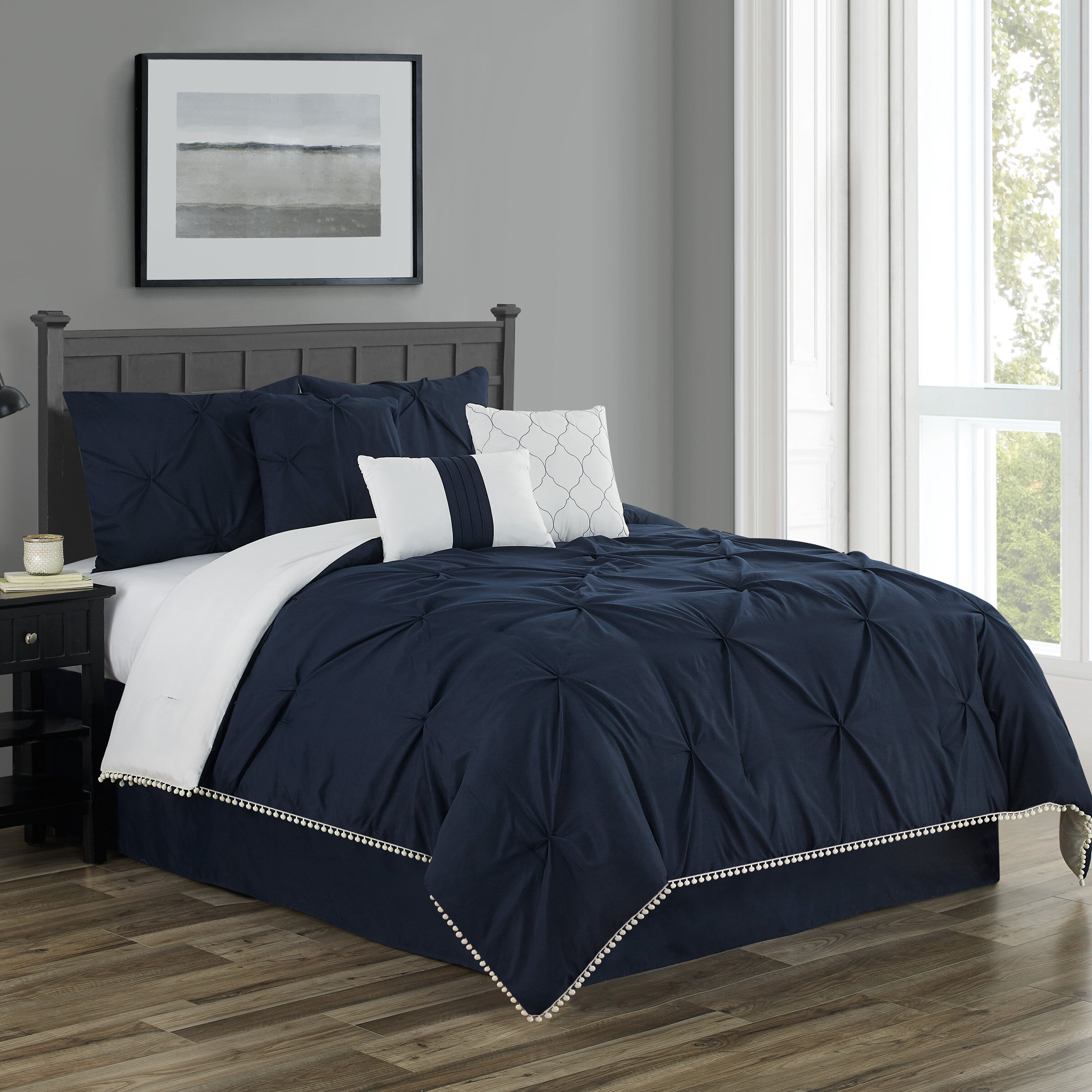 House Of Hampton Keesey Pom Pom Comforter Set Reviews Wayfair