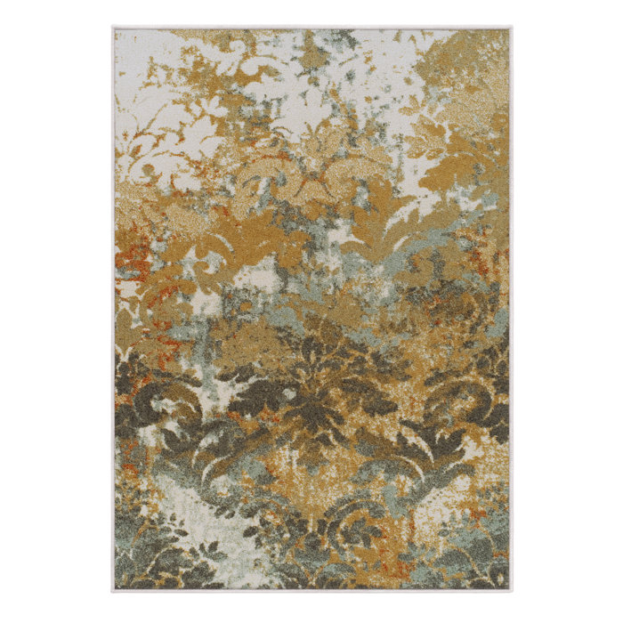 Riemann White Brown Area Rug Riemann White Brown Area Rug