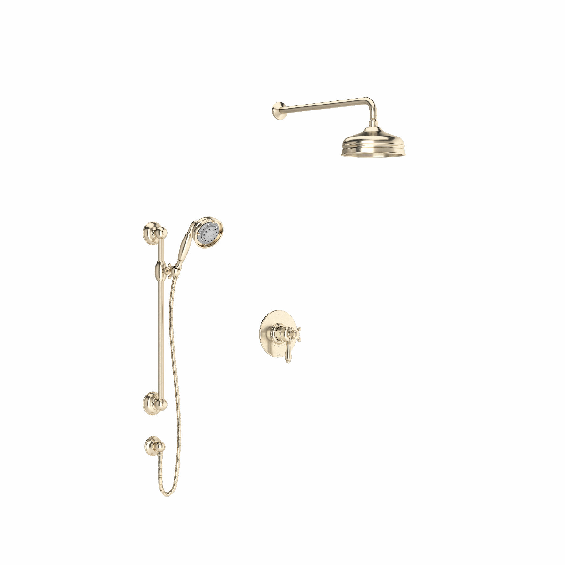 House of Rohl Acqui Thermostatic Complete Shower System with Rough-in ...