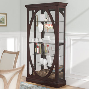 Go to store & view more images Three Posts Olive Solid Wall Mounted Curio Cabinet