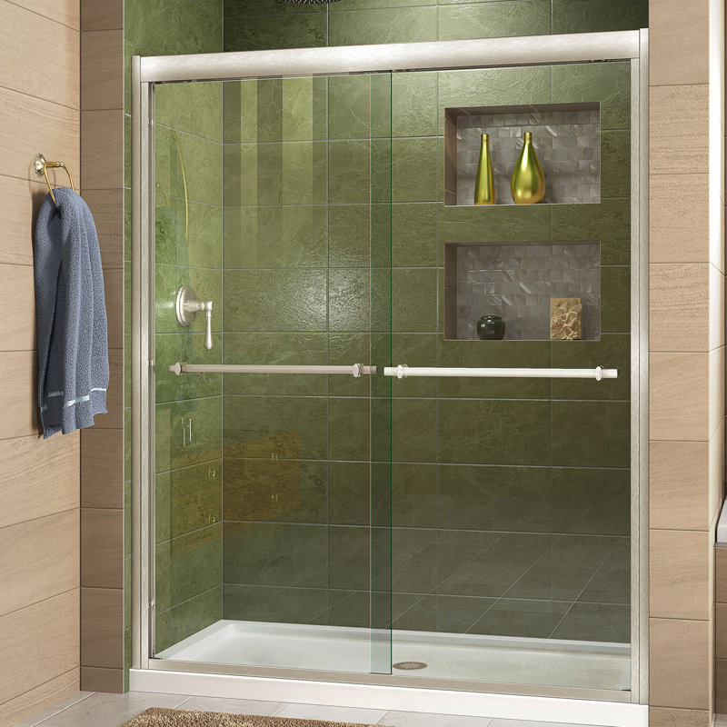 Dreamline Duet 44 W X 72 H Bypass Sliding Semi Frameless Shower Door With Clearmax Technology Reviews Wayfair