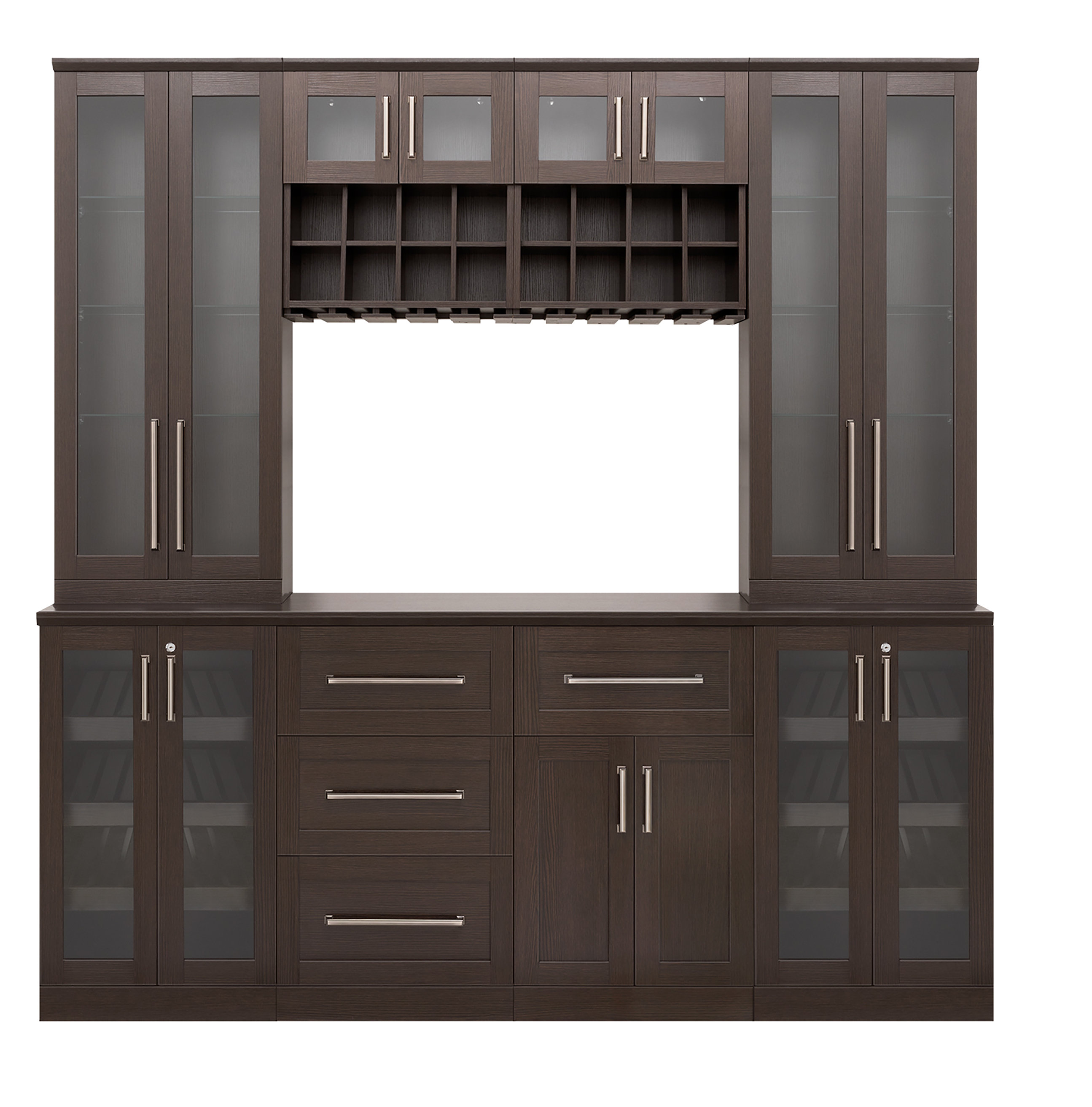 NewAge Products Home Bar 21" Shaker Style 9 Piece Set with Wall