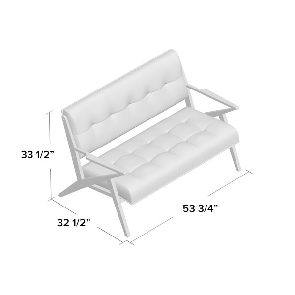 Langley Street Cambridge 53 75 Square Arm Loveseat Reviews Wayfair