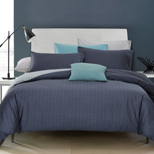Go to store & view more images Ebern Designs Dimarco Cotton Reversible Duvet Set
